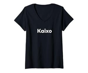 Mujer Hola Divertida Palabra Vasca Camiseta Cuello V