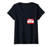 Mujer Hola mi nombre es José Etiqueta de nombre Funny Camiseta Cuello V