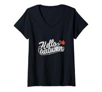 Mujer Hola otoño Camiseta Cuello V
