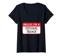 Mujer Hola, Soy un Entrenador Personal - Divertido Camiseta Cuello V