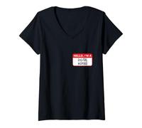 Mujer Hola, Soy un nómada Digital - Divertido Camiseta Cuello V