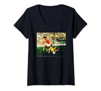 Mujer Holanda V Argentina Johan Cruyff Copa Mundial de Fútbol 1974 Camiseta Cuello V