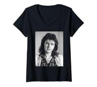 Mujer Hold Me Close Cantante David Essex Actor por Allan Ballard Camiseta Cuello V