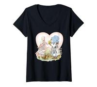 Mujer Holly Hobbie Love Heart - Flores para macetas Camiseta Cuello V
