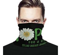 Mujer Hombre Bufanda Facial Flor De Concientización sobre La Enfermedad Celíaca Polainas De Cuello Secado Rápido Sombreros Elástico Calentador De Cuello para Motocicleta Verano Senderismo