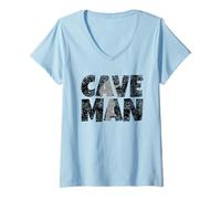 Mujer Hombre de la Cueva Explorador explorando la espeleología Hobby Camiseta Cuello V
