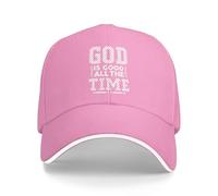 Mujer Hombre Gorras Hip Hop Dios Es Bueno Todo El Tiempo. Cristianismo. Gorra Trucker Clásico Gorra De Béisbol Protección UV Snapback Cap para Tenis Running Aire Libre