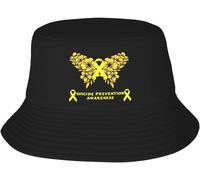 Mujer Hombre Gorro De Pescador Cinta De Concientización sobre La Prevención del Suicidio Sombrero del Pescador Moda Sombreros De Sol Funky Bucket Hat para Pesca Senderismo Cámping