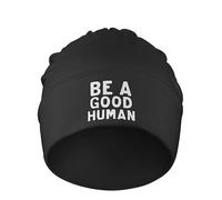 Mujer Hombre Invierno Sombreros Divertido Sé Un Buen Ser Humano Gorra De Calavera Moderno Slouch Gorrita Cálido Gorros Beanie para Ciclismo Esquí Deporte