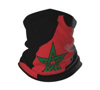 Mujer Hombre Pañuelo De Cabeza Mapa De La Bandera De Marruecos Polainas De Cuello Secado Rápido Sombreros Elástico Calentador De Cuello para Cámping Verano Senderismo