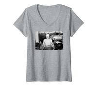 Mujer Hombre Que cayó a la Tierra David Bowie Duffy Archivo Fotografía Camiseta Cuello V