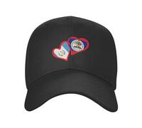 Mujer Hombre Snapback Cap, Corazones Guatemala Y Belice Gorra Trucker Clásico Gorra De Béisbol Ajustable Sombrero para Verano Aire Libre Tenis
