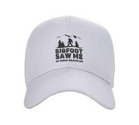 Mujer Hombre Snapback Cap, El Sasquatch Bigfoot Me VIO, Pero Nadie Me Cree. Gorras Hip Hop Ajustable Sombrero Transpirable Gorra De Béisbol para Aire Libre Running Senderismo