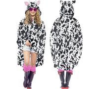 Mujer Hombre Unisex Animal Ponchos Impermeable Festival Disfraz Adulto Cow