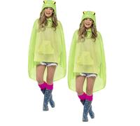 Mujer Hombre Unisex Animal Ponchos Impermeable Festival Disfraz Adulto Frog