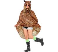 Mujer Hombre Unisex Animal Ponchos Impermeable Festival Disfraz Adulto Tiger
