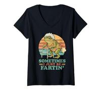 Mujer Hombre Viejo Mujer Cumpleaños Gag A Veces Solo Ser Farting Frog Camiseta Cuello V