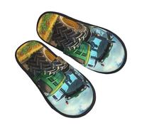 Mujer Hombres Zapatillas Casa Campo De Tractores Verde Cálido Zapatillas Casa Moda Pantuflas Con Suela Antideslizante Comodidad Zapatillas De Estar Por Casa Para Viaje Dormitorio Baño L