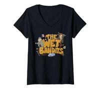 Mujer Home Alone Bandits Navidad Camiseta Cuello V