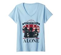 Mujer Home Alone Know Navidad Camiseta Cuello V