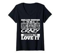 Mujer Home Health Aide Apparel - Divertido diseño de ayudantes increíbles Camiseta Cuello V