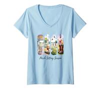 Mujer Home Sweet Home Cozy Porch Country Vibes Camiseta Cuello V