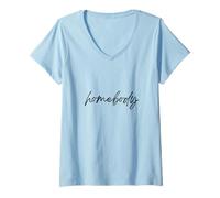 Mujer Homebody, Quédate en casa, Estilo de Vida introvertido en el hogar Camiseta Cuello V