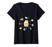 Mujer Homemade Lemon Cupcakes Recipe, Birthday Cakes Funny Cupcake Camiseta Cuello V