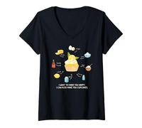 Mujer Homemade Lemon Cupcakes Recipe, Birthday Cakes Funny Cupcake Camiseta Cuello V