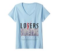 Mujer Homenaje a la película de Terror Lovers Together Camiseta Cuello V