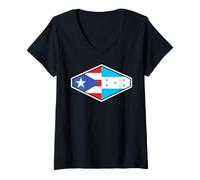 Mujer Honduras Heritage: Puerto Rico Pride Camiseta Cuello V