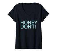 Mujer Honey Don’t! Title Logo Camiseta Cuello V