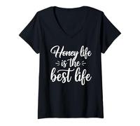 Mujer Honey Life is The Best Life For Cute Grandma Mothers Day Camiseta Cuello V