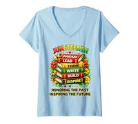Mujer Honor The Past Inspire The Future Juneteenth Pride Camiseta Cuello V