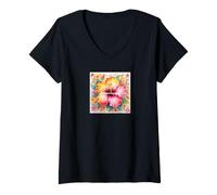 Mujer Ho'oponopono Oración TE Amo LO PERDONAR Gracias Hawaii Camiseta Cuello V