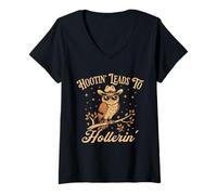 Mujer Hootin conduce a Hollerin Camiseta Cuello V