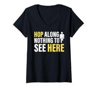Mujer Hop Along Nothing to See Here Amputado Camiseta Cuello V
