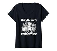 Mujer Hop Off You Are Compost Ahora Camiseta Cuello V