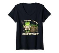 Mujer Hop Off You Are Compost Ahora Camiseta Cuello V