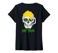 Mujer HOPPY Beer Diversity HOP Bebe responsablemente ART ON BACK Camiseta Cuello V