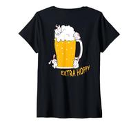 Mujer HOPPY Beer Diversity HOP Bebida Responsablemente No Derrame Camiseta Cuello V