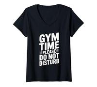 Mujer Hora de Gimnasio Please Do Not Disturb Funny Workout Humor Camiseta Cuello V