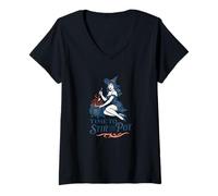 Mujer Hora de Remover la Olla Bruja de Halloween Camiseta Cuello V