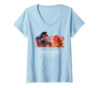 Mujer Horizon Zero Dawn Aloy and Talanah Khane Padish Portrait Camiseta Cuello V