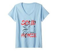 Mujer Horse Whisperer EL Alma DE UN Caballo Pony Diseñado Camiseta Cuello V