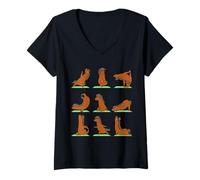 Mujer Horse Yoga Camiseta Cuello V