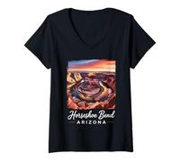 Mujer Horseshoe Bend (Arizona) Camiseta Cuello V