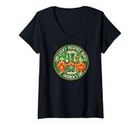 Mujer Hospice Nurse Squad St Patrick’s Day Gnomes Matching Camiseta Cuello V