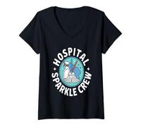 Mujer Hospital Sparkle Crew Orgullo de Mantenimiento Camiseta Cuello V
