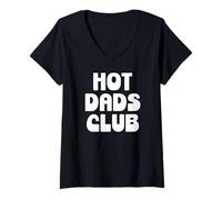 Mujer Hot Dad Club Cool Dads I Love Hot Daddy Wife Husband Fathers Camiseta Cuello V
